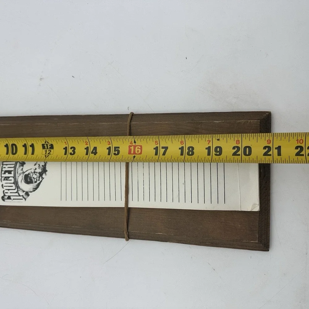Vintage Grocery List On Wooden Bar W/Vintage Picture Boy In A Old Car 21